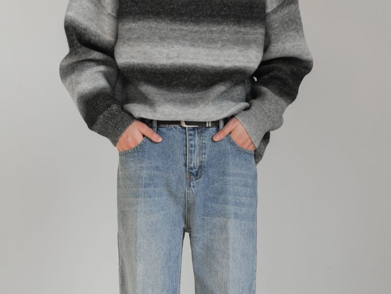 Remeefa - Mid Rise Washed Loose Fit Jeans