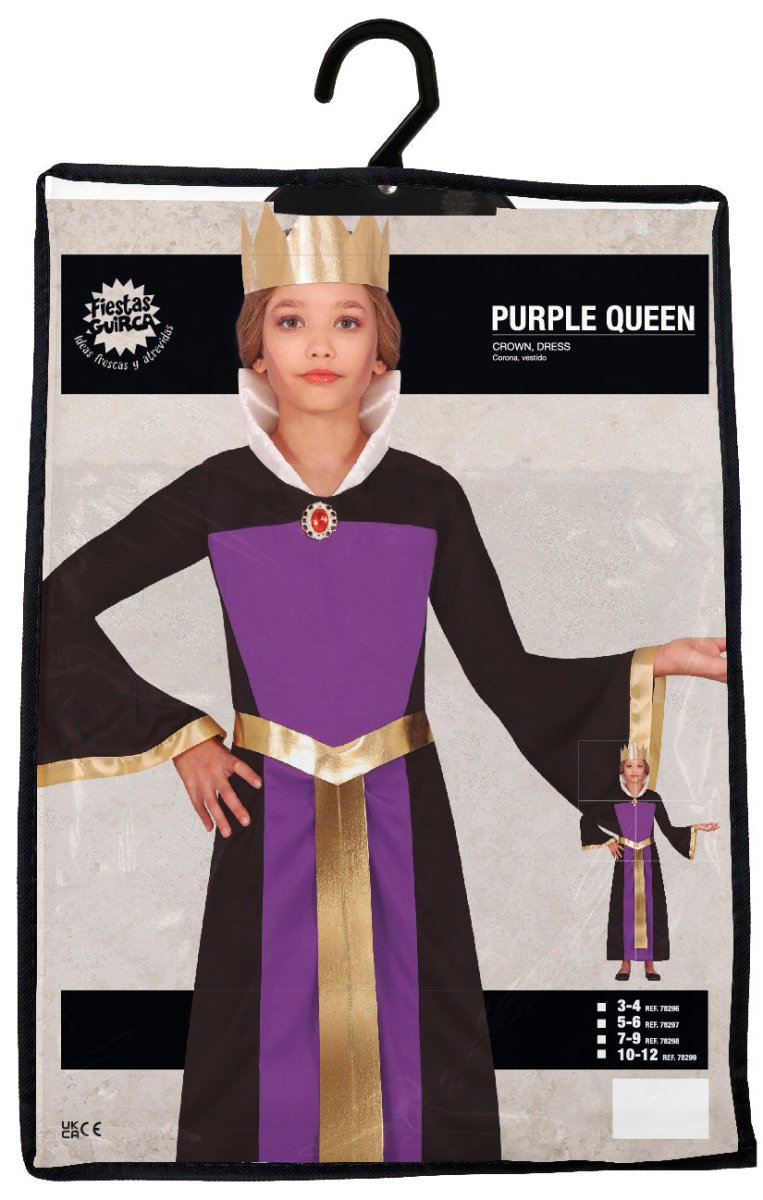 Halloween Jurk Paars Meisje Koningin