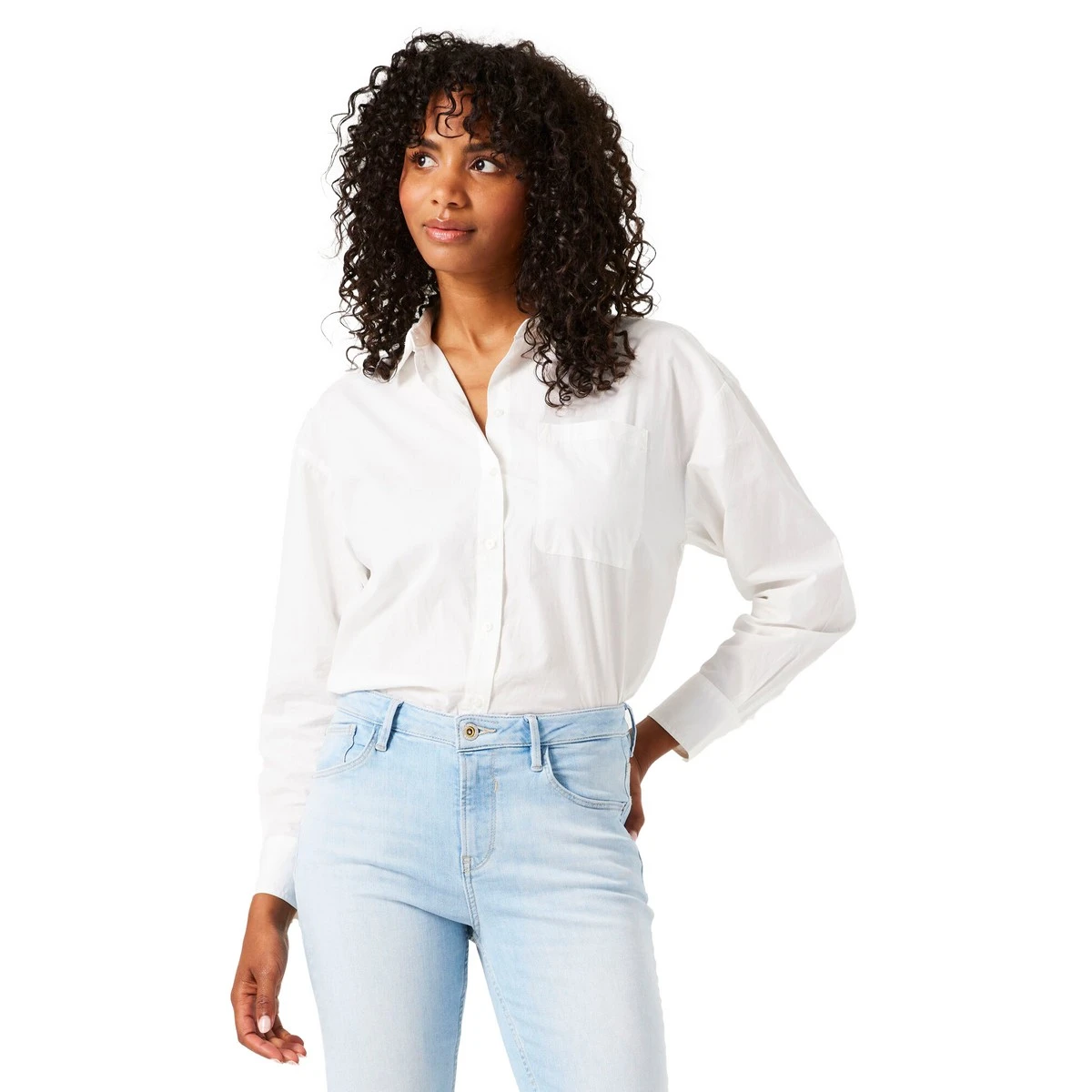 Dames Blouse 25016 blouse uni oversized