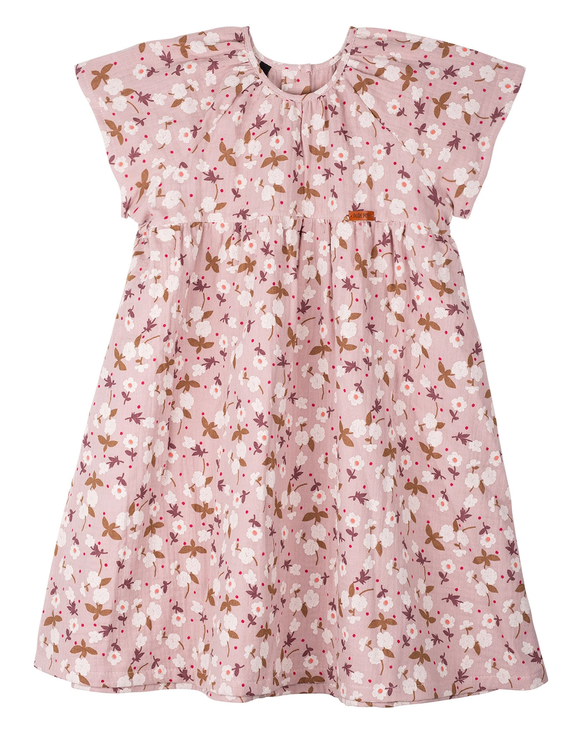 Mull-Kleid SOMMERBLUMEN in nude