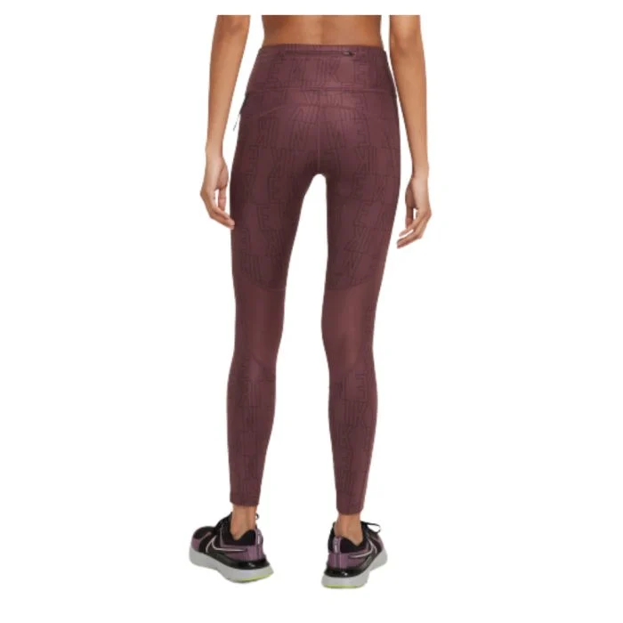Nike Dame Lange tights Dri-Fit Run Division Fast Tight Rød