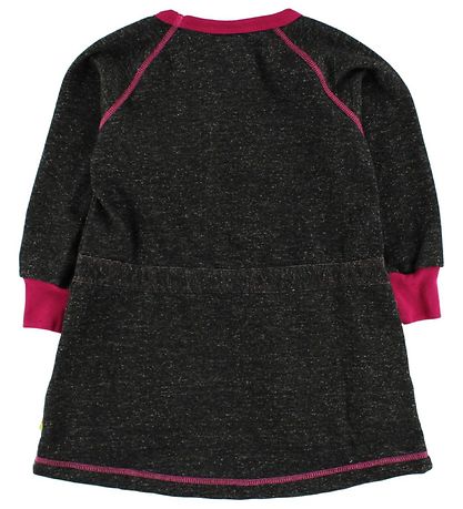 Katvig Kleid - Schwarzmeliert m. Dark Pink