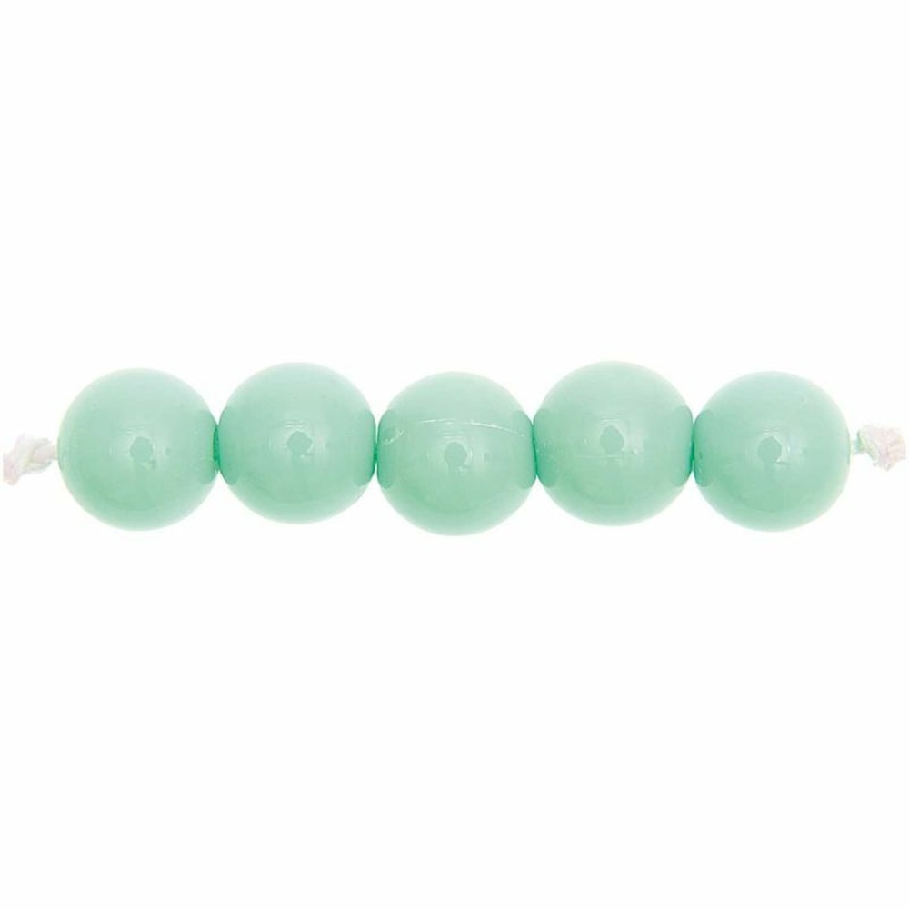 24 perles rondes 10 mm - menthe