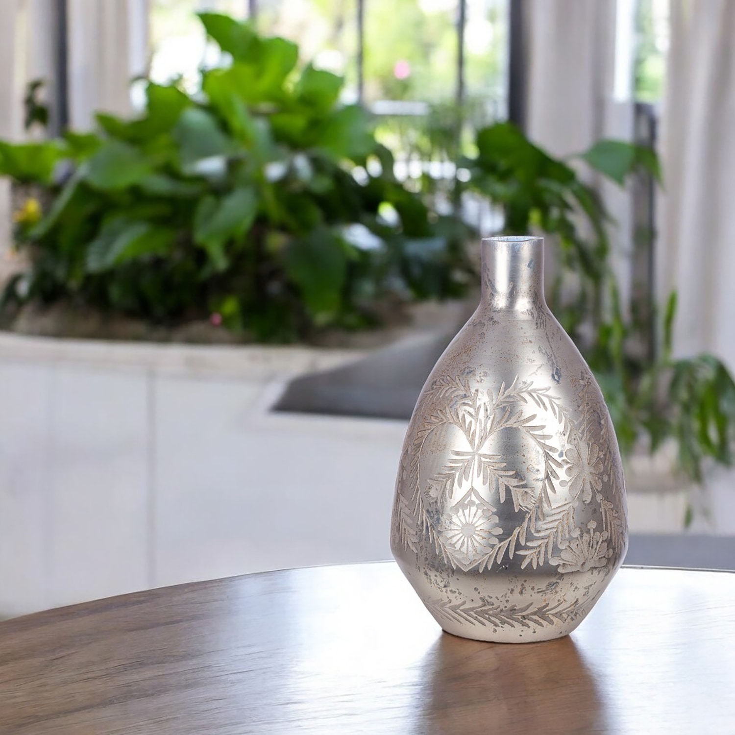 GILDE Bodenvase »Vase Peso, grau H.43 cm«
