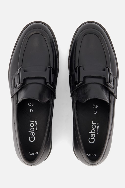 Gabor Loafers zwart Leer