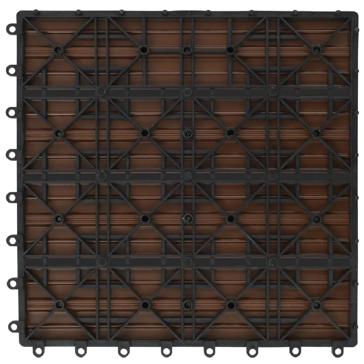 vidaXL Carreaux de terrasse 2m² - WPC Marron