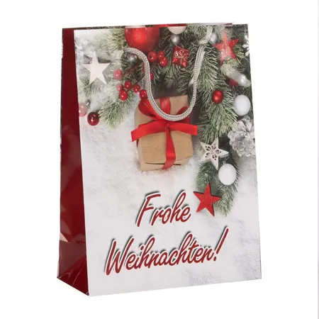 Idena Geschenktasche Weihnachten, 1 Stück, 5-fach soritert