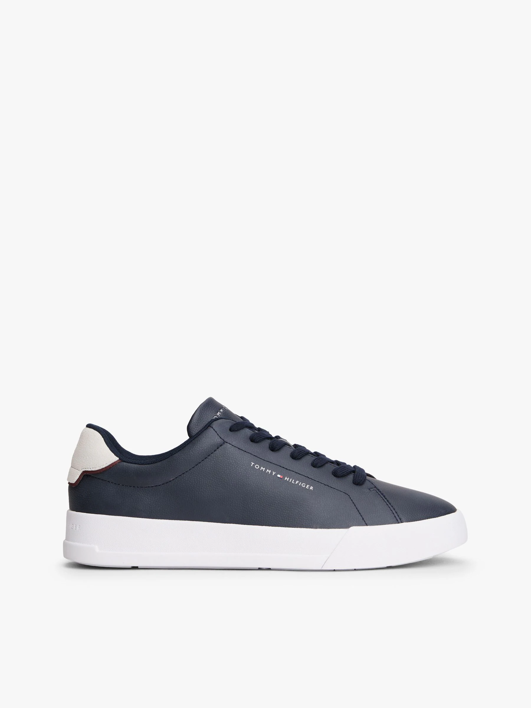 Blauw - Tommy Hilfiger Court Essential Leather Trainers