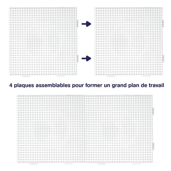 Midi Plaques Blister GM x 4 Carrés assemblables - Perles Hama