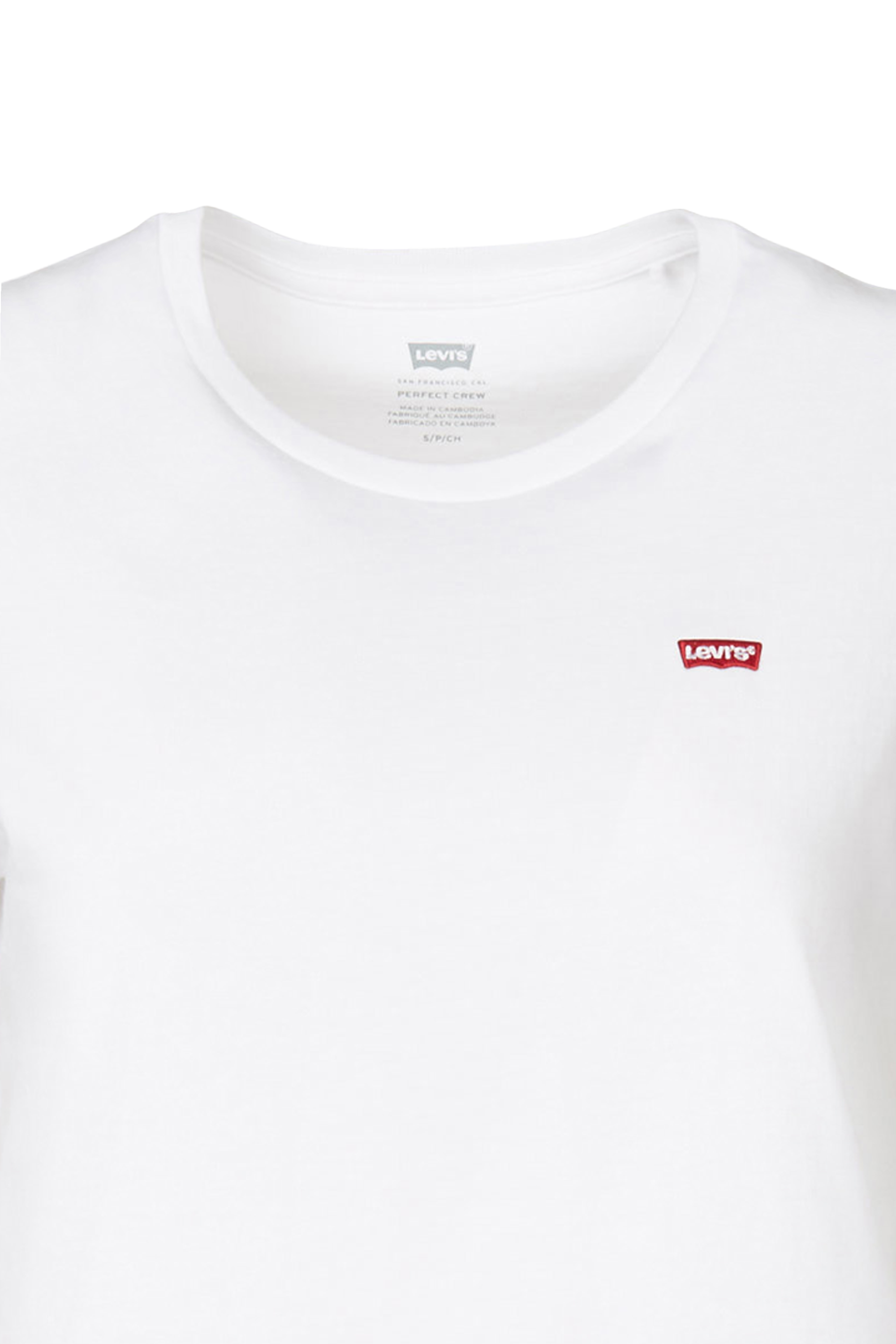 LEVI'S Tee-shirt col rond manches courtes en coton PERFECT TEE Blanc
