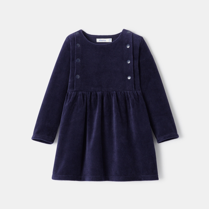 Robe-pull en tricot côtelé rose bébé fille Absorba