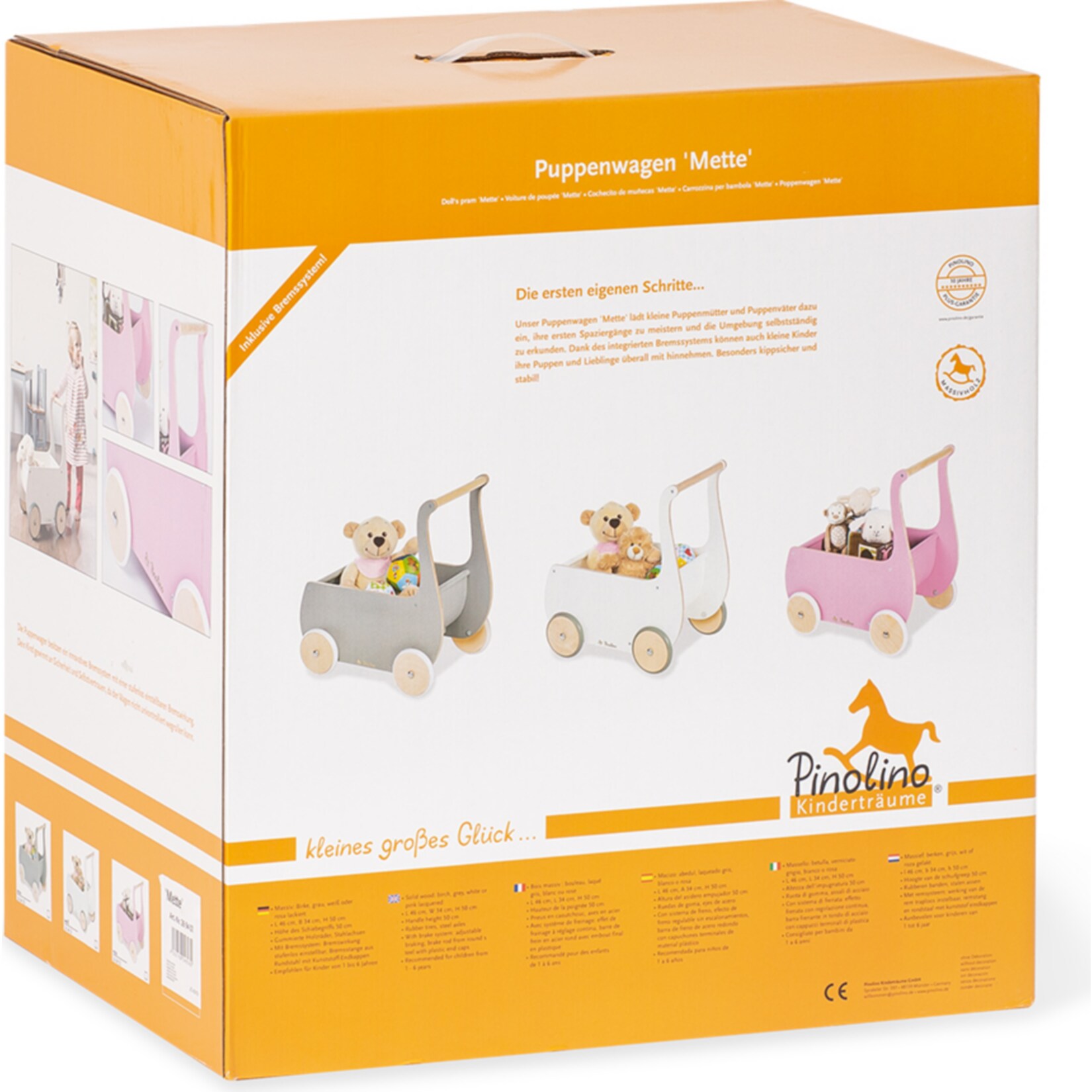 Pinolino Puppenwagen 'Mette', grau