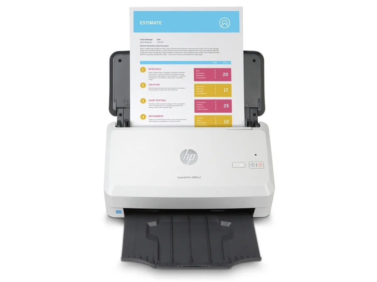 HP Scanjet Pro 2000 s2 Sheet-feed - Dokumentscanner - Duplex - 216 x 3100 mm - 600 dpi x 600 dpi - op til 35 ppm (mono) - ADF (50 ark) - op til 3500 scanninger pr. dag - USB 3.0