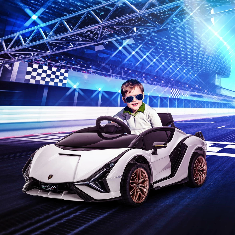 HOMCOM Kinder Elektroauto mit Fernbedienung weiß