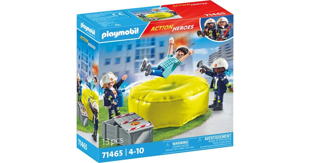 PLAYMOBILCity Action - Brandweerlieden met luchtkussens Constructiespeelgoed  (71465)