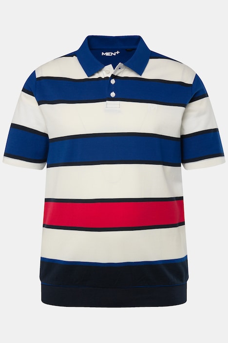 Men+ Poloshirt, Halbarm, Ringel, Piqué Bauchfit, bis 8 XL