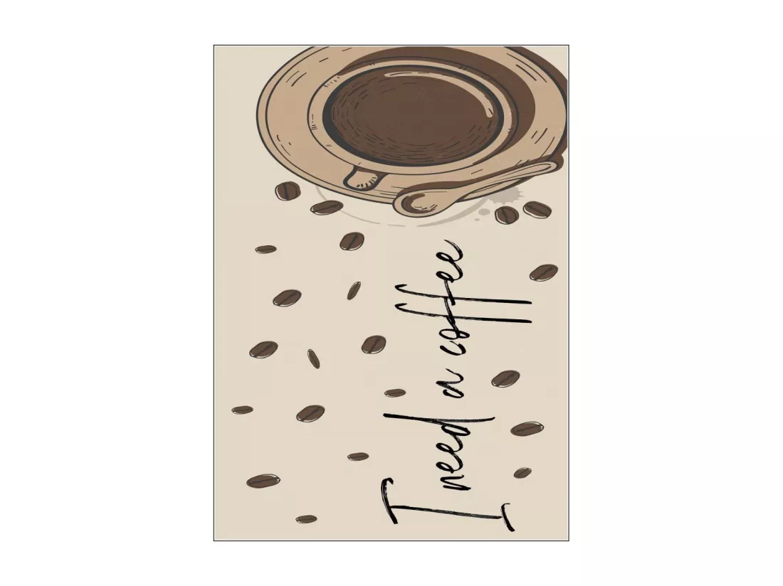 Tapis de cuisine 40x60 cm Polyester Need Coffee