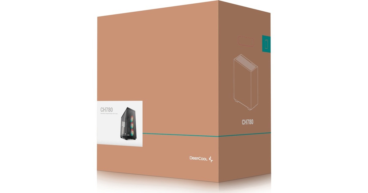 DeepCoolCH780 midi tower behuizing  (Zwart | 4x USB-A | 1x USB-C | RGB | Window)