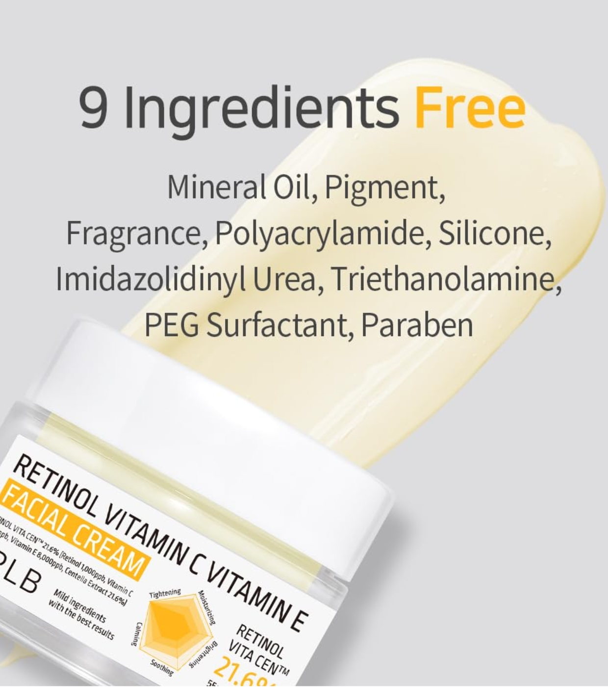 APLB - Creme facial para pele madura Retinol Vitamin C Vitamin E