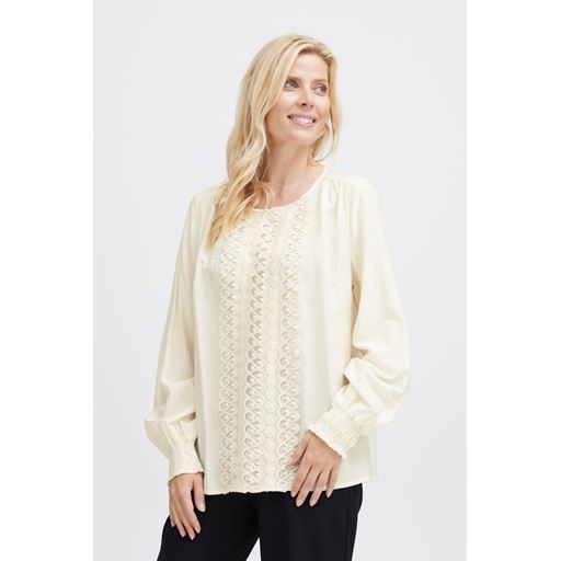 Fransa Langærmet Bluse, Whitecap Gray, XL