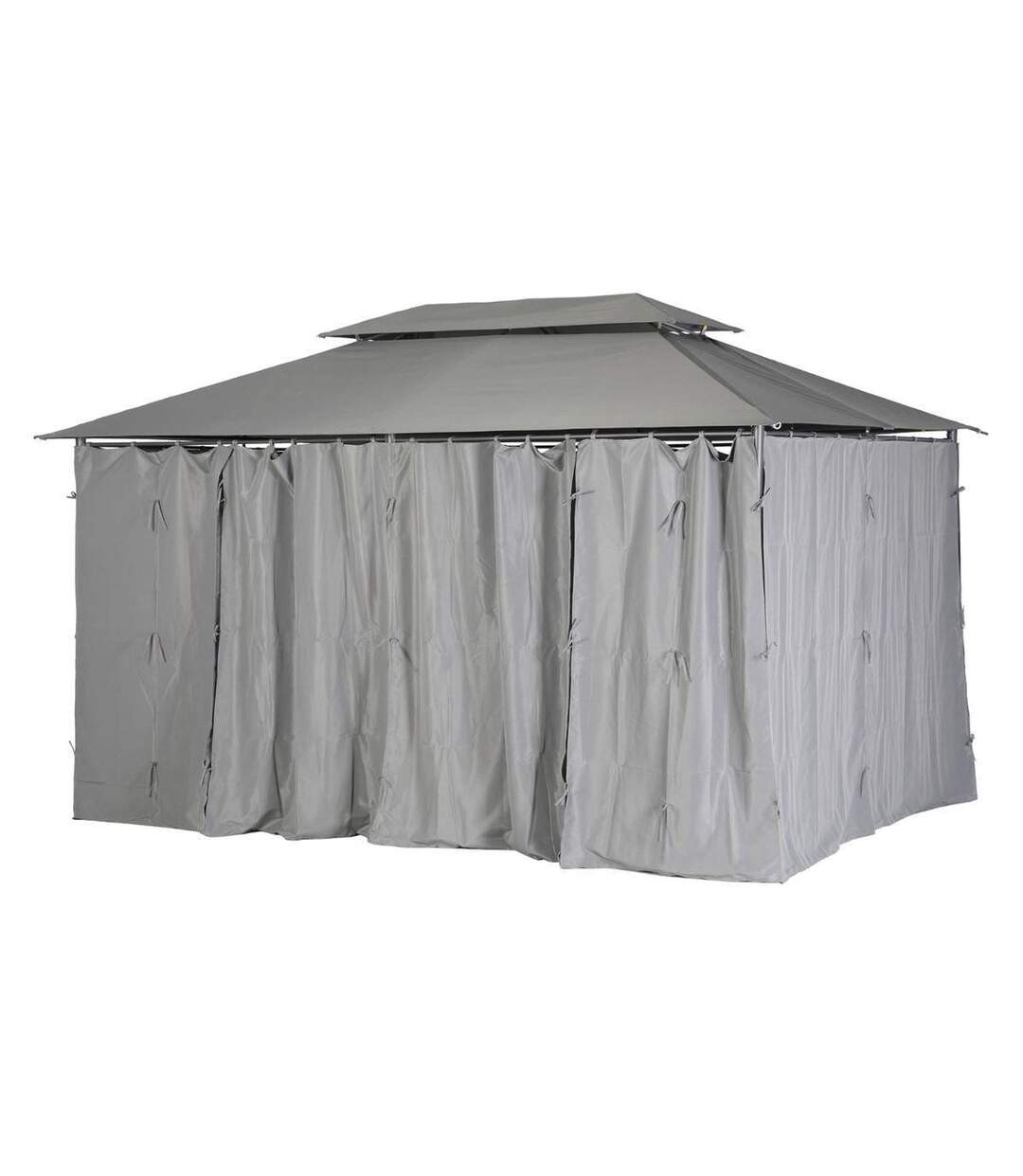 Tonnelle de jardin Thira - L. 4 x l. 3 m - Gris ardoise