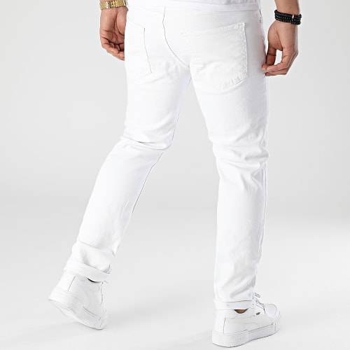 Jean Regular Fit Avec Destroy 2377 Denim Blanc