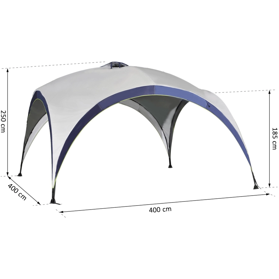 Outsunny Pavillon grau, blau
