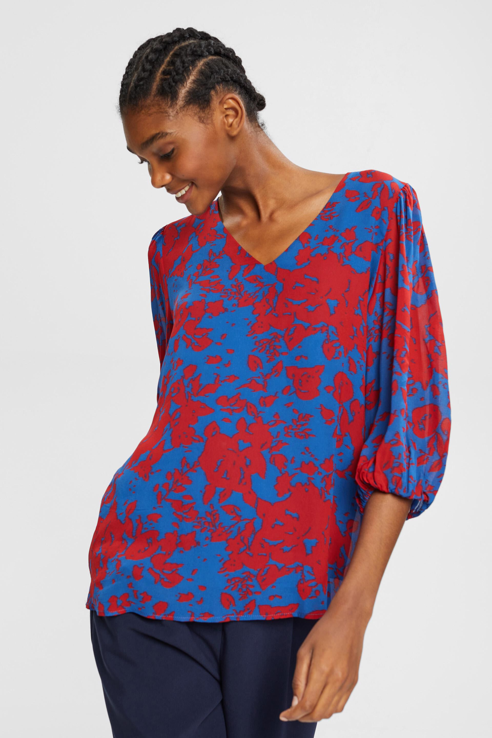 Blouse à motif, en LENZING™ ECOVERO™