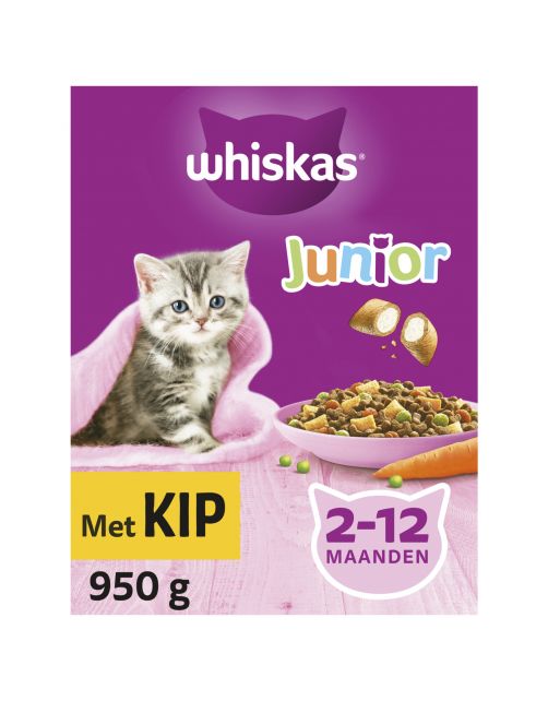 Whiskas Brokjes Junior Kip - Kattenvoer