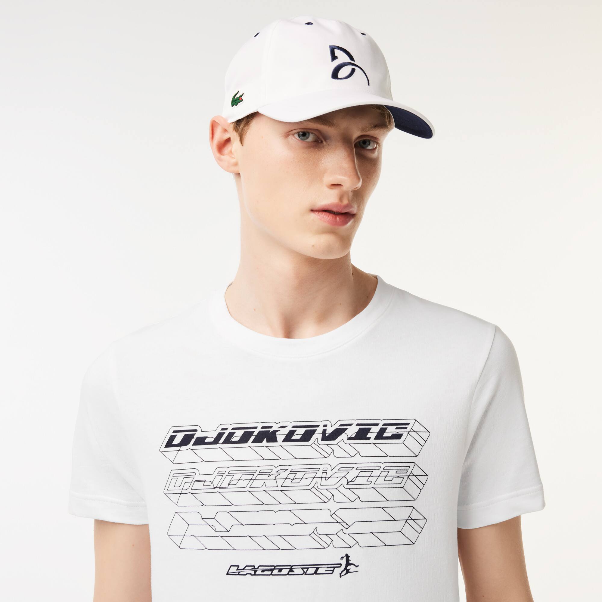 Herren T-Shirt LACOSTE TENNIS x Novak Djokovic T-Shirts - Weiss - Lacoste - Herren