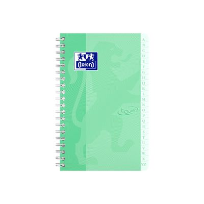 Oxford Touch - Répertoire à spirale 11 x 17 cm - 100 pages - petits carreaux (5x5 mm) - disponible dans différentes couleurs