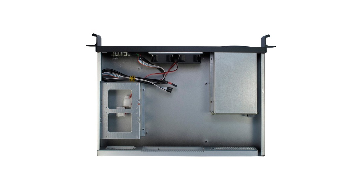 Inter-Tech1.5U-1528L rack behuizing  (Zwart | 2x USB-A)