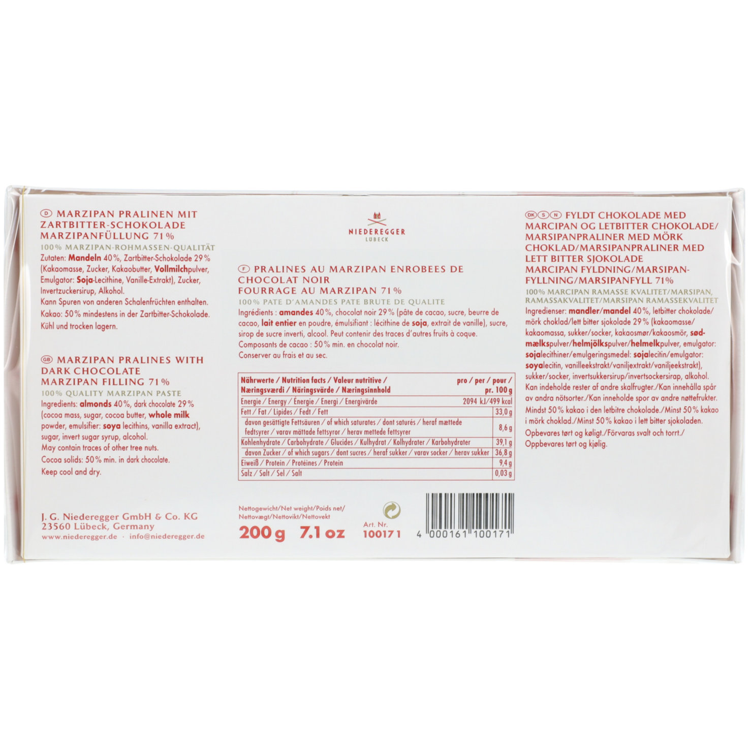 Niederegger Marzipan Klassiker