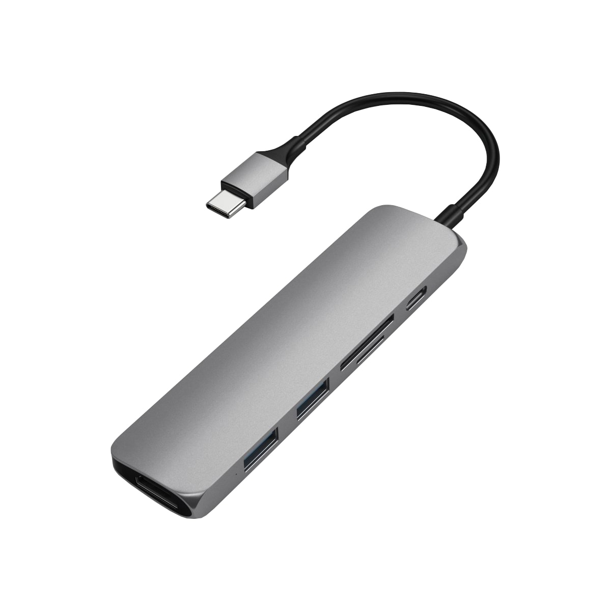 Satechi Slim USB-C MultiPort-adapter V2 (space grey)