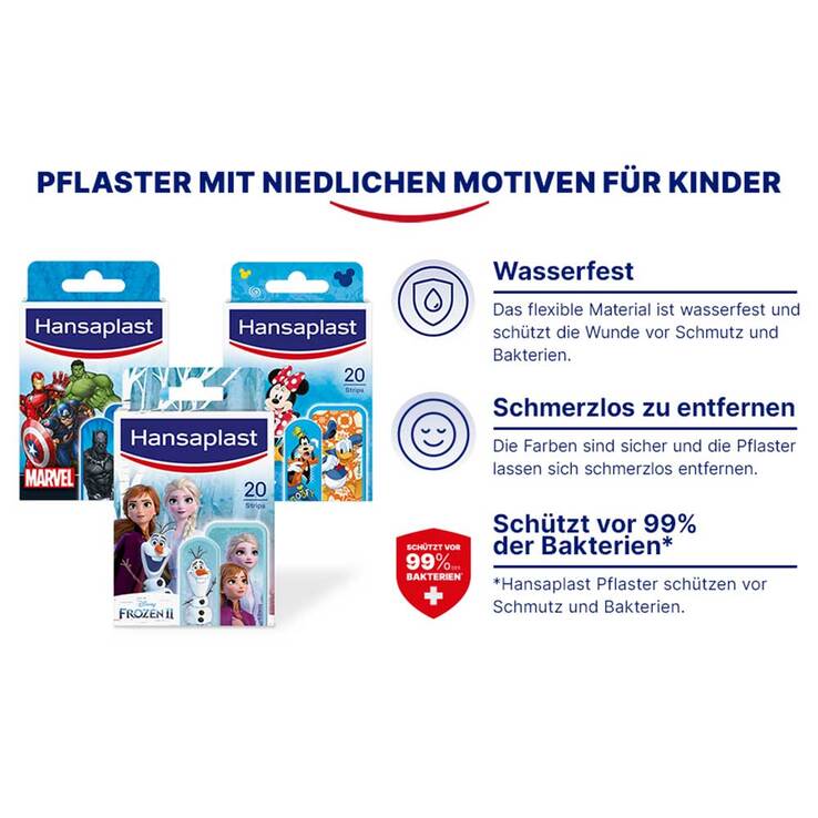 Hansaplast Kinder Pflasterstrips Frozen, 20 St