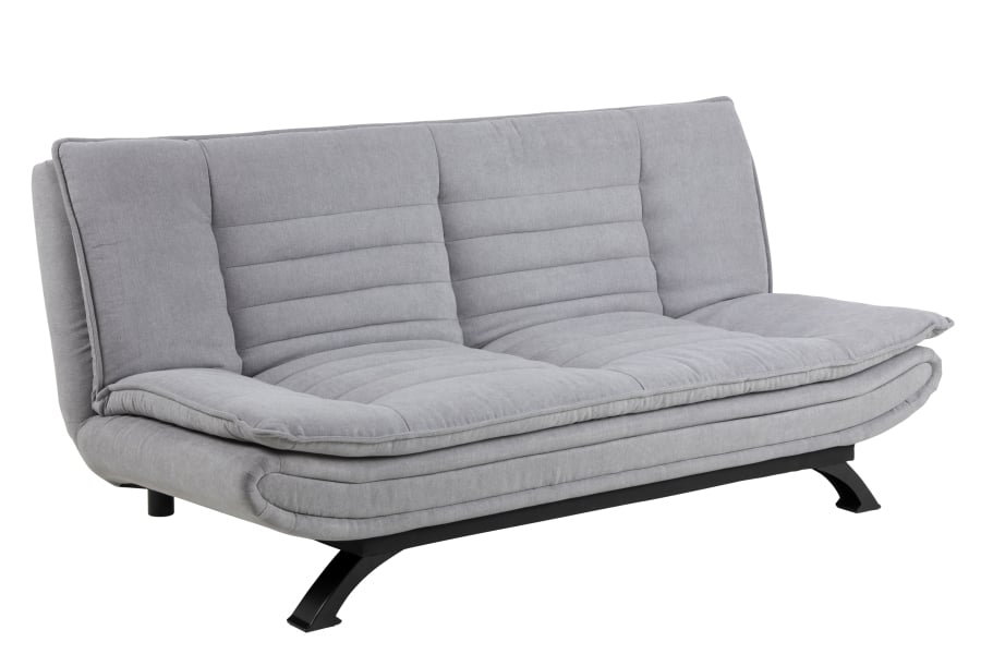 Faith sovesofa I tekstil Enjoy 21 lys grå og sort metallunderstell.