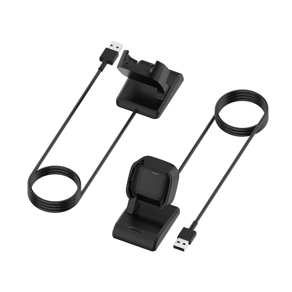 (1m) Fitbit Versa 2 USB A Ladestation Dockingstation   Smartphone Halterung - Schwarz