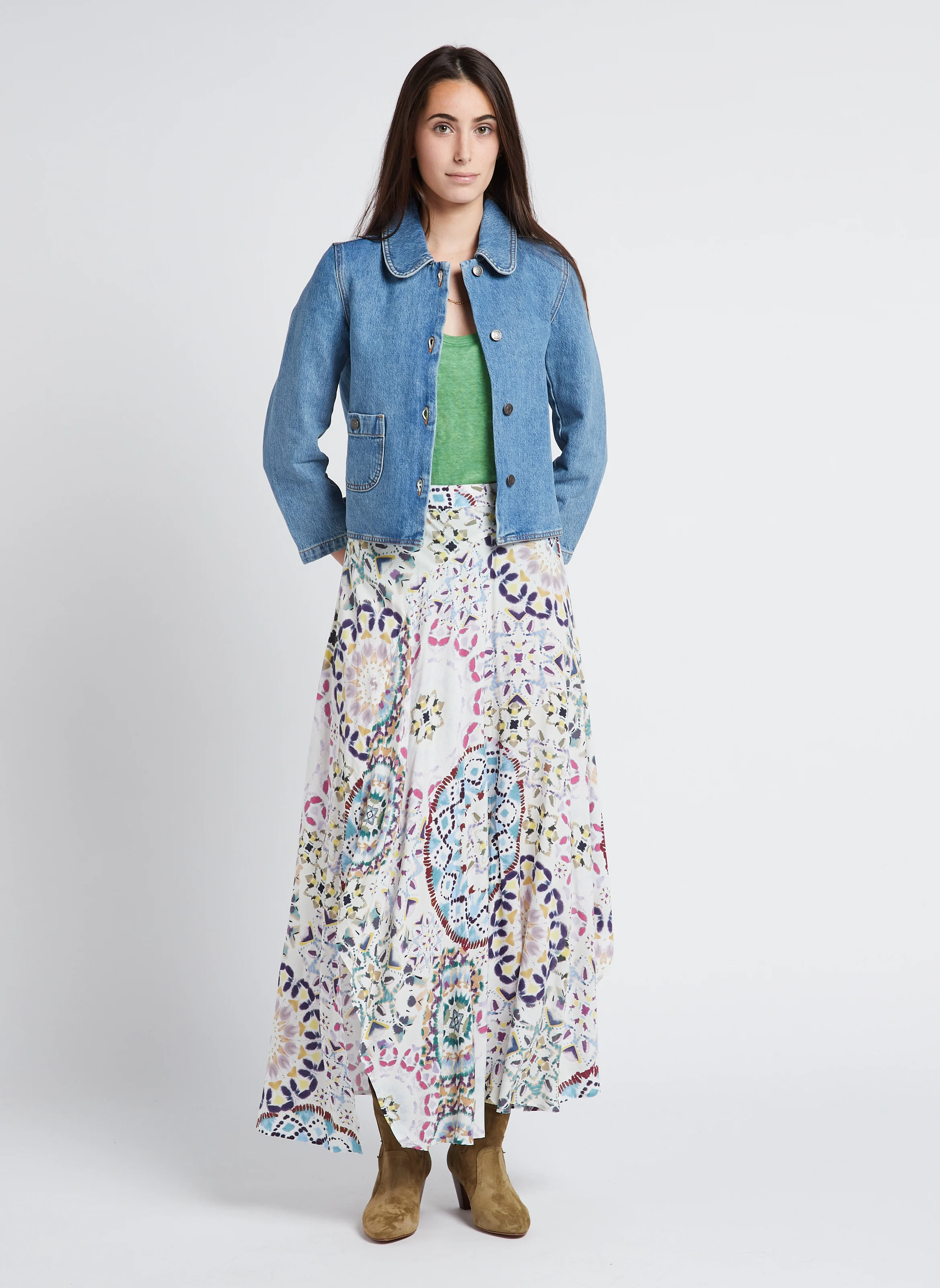 TINY - Veste courte en denim délavé | Bleu