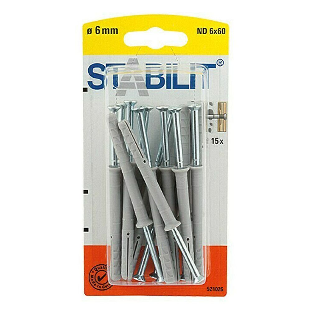 SPIKERPLUGG STABILIT 6X60MM 15STK