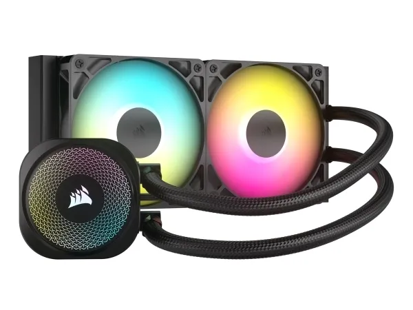 CORSAIR Nautilus 360 RS ARGB - Processors flydende kølesystem - Radiatorstørrelse: 360 mm - (for: LGA1851, LGA1700, AM5, AM4) - kobber - 120 mm