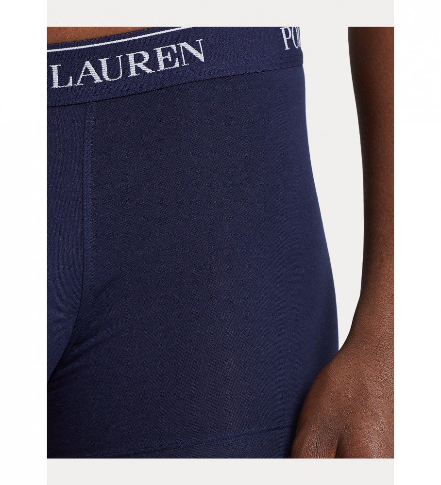 Conjunto de 3 cuecas boxer Ralph Lauren 714835885008 azul marinho, branco, vermelho