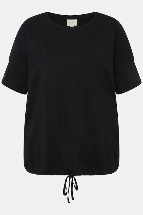 T-Shirt, Saumband, Rundhals, Halbarm, Biobaumwolle
