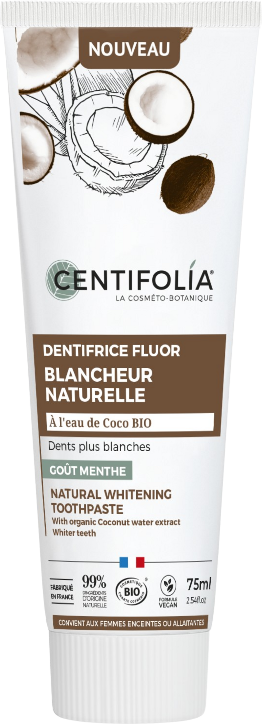 CENTIFOLIA  Natural Whitening Toothpaste, 75 ml