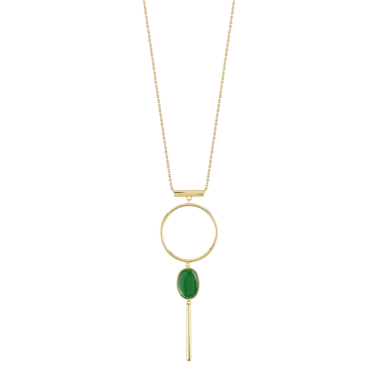 Collier doré acrylique