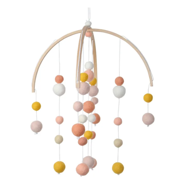 Calm Mobile en laine feutrée | Blush