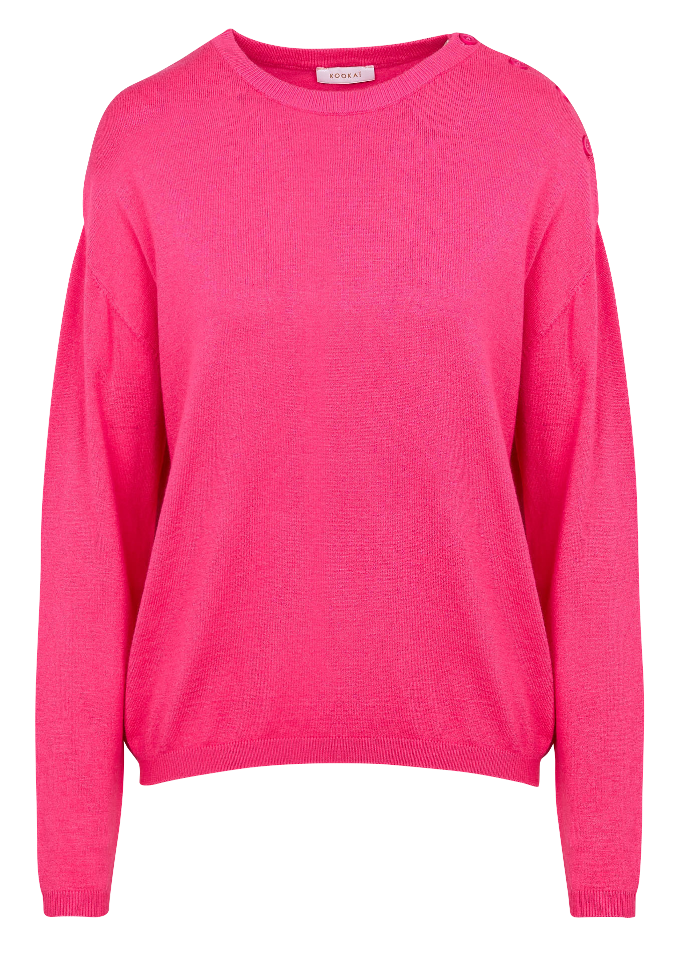 NOLWENN - Pull droit en maille mélangée | Rose
