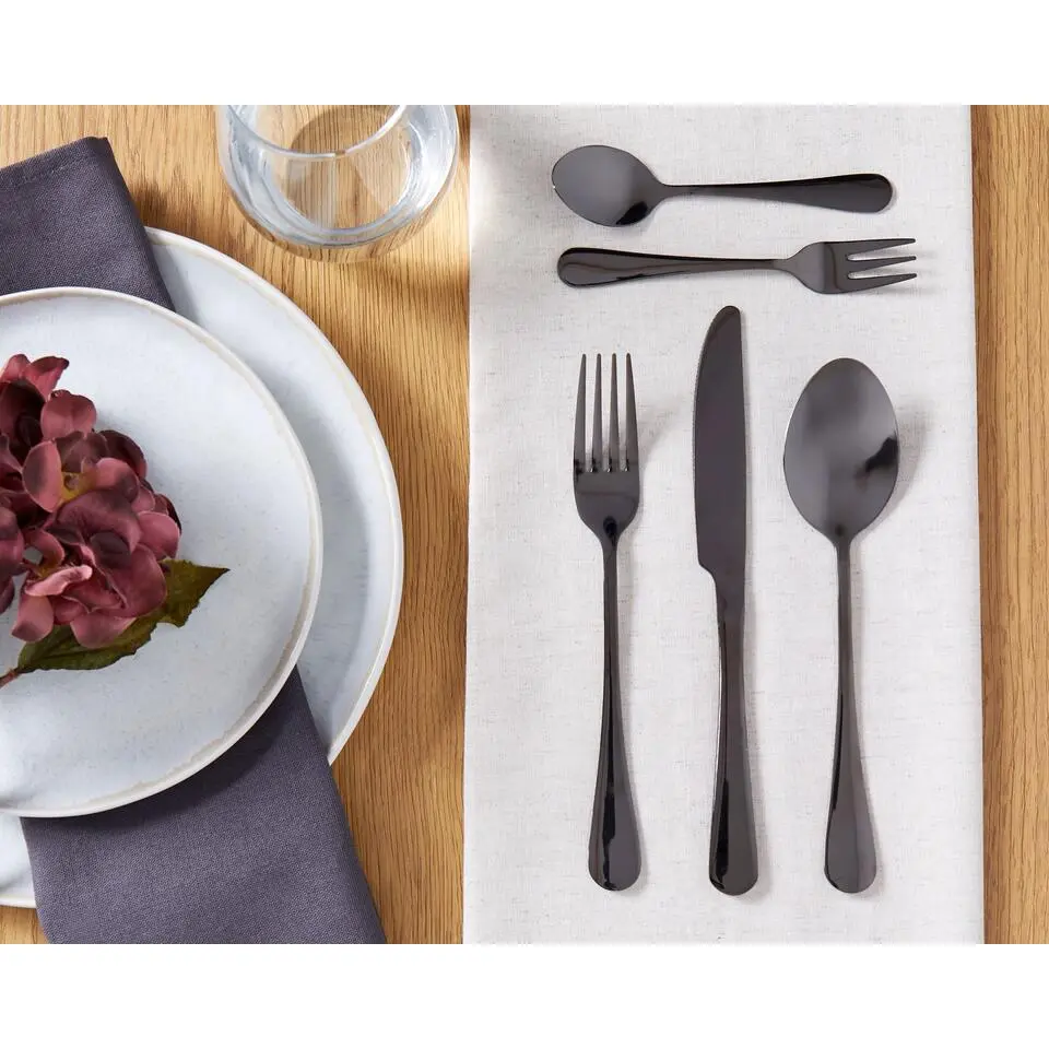 FUSILLI - Bestekset - Zwart - Roestvrij staal