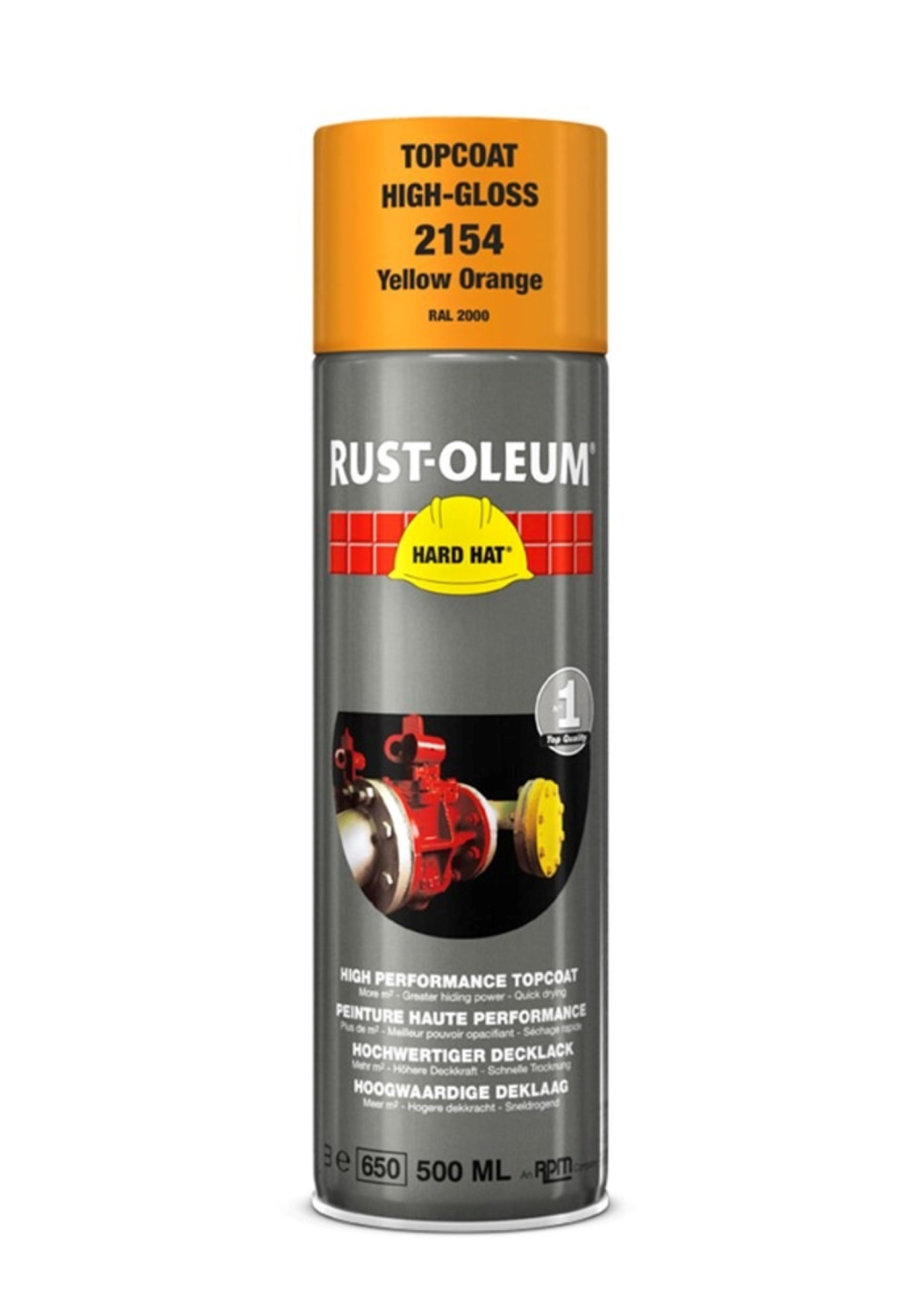 Rust-Oleum Hard Hat 2154 - RAL 2000 geeloranje - 0,5L