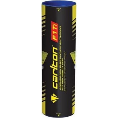 Carlton F1 Ti badmintonbolde medium 6-pak - gul/blå
