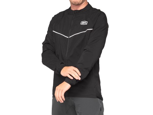 100% Corridor Stretch Windbreaker, Black